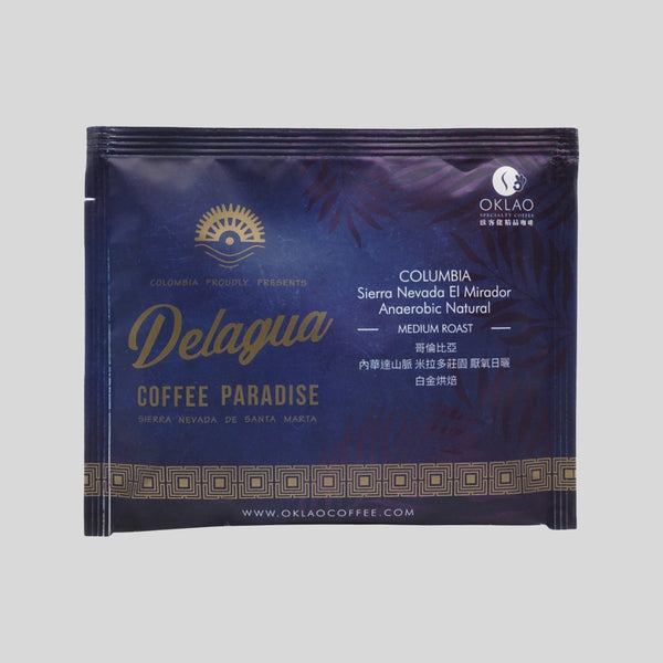 OKLAO - Delagua Coffee Paradise Columbia Sierra Nevada El Mirador Anaerobic Natural - Medium Roast (Drip Coffe Bag x5)